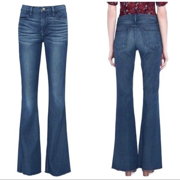 Frame Denim Jeans Frame Flare Jeans Womens 28 Le High Flare Reeves
